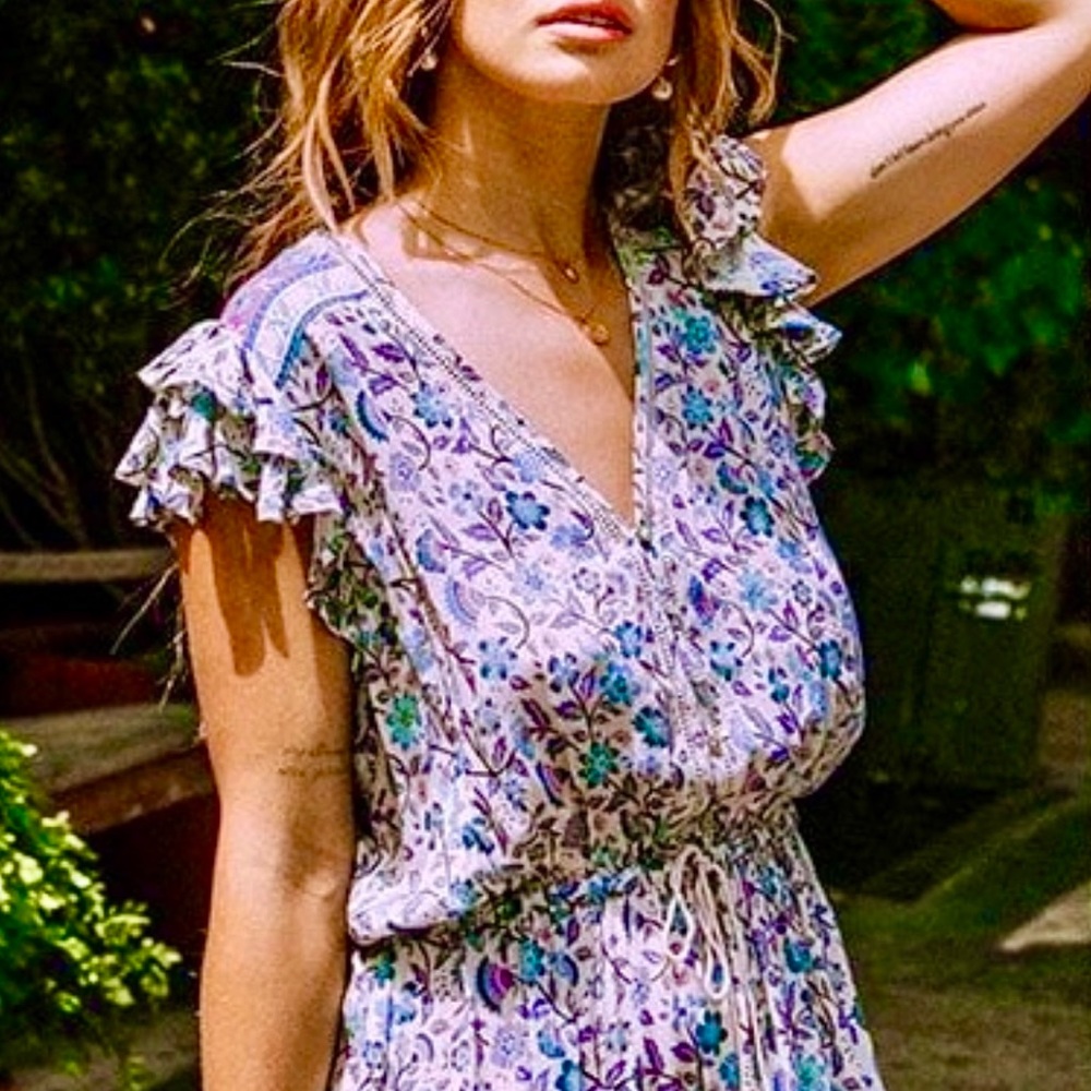 🌺🎉HP🎉🌺 NWOT Spell & The Gypsy Dahlia Midi Dress - Picture 3 of 16